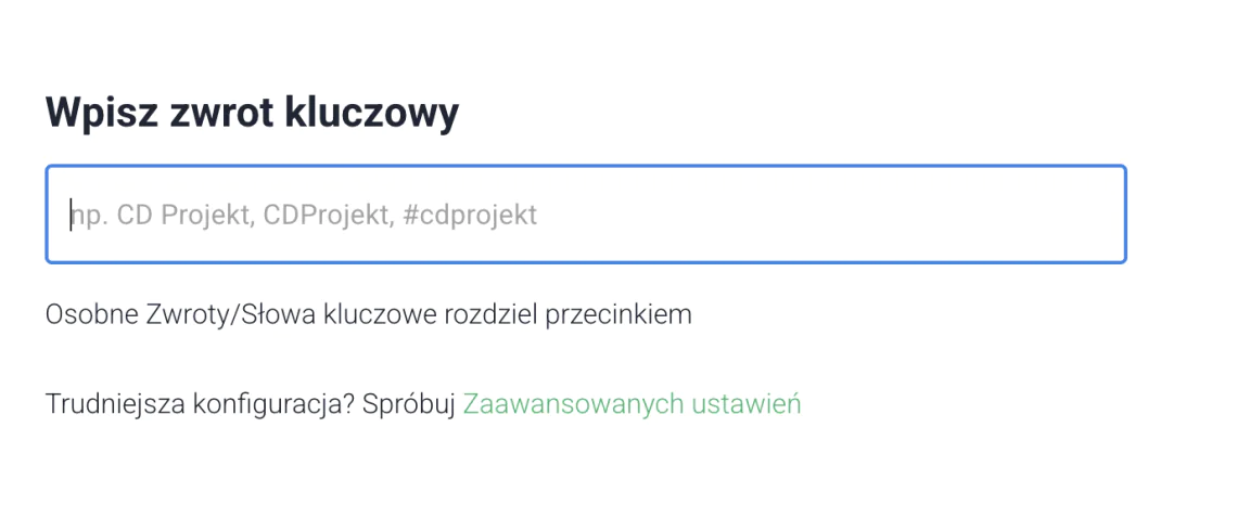 zakładanie projektu w Brand24 w celu monitorowania konkurencji w mediach