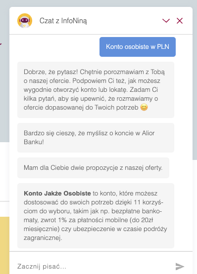 wykorzystanie chatbotów w obsłudze klienta