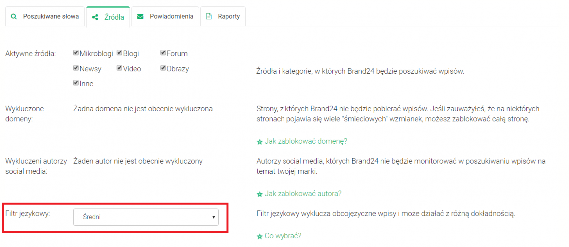 Black Friday promocje - konfiguracja filtra językowego w projekcie