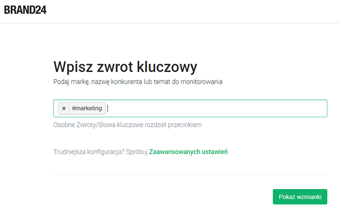 Jak znaleźć popularne hashtagi? - zakładanie projektu w Brand24